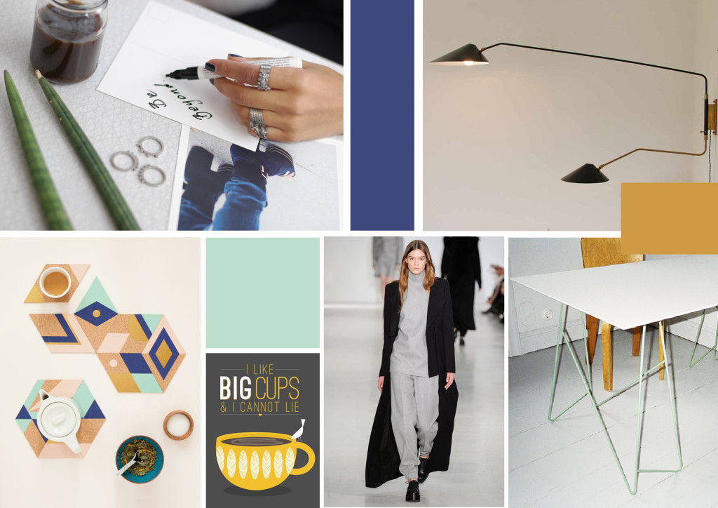 Moodboard, Vägglampa, Underlägg, Poster, Bordsben, Bordbord, Kappa monday mood - be beyond - perfection makes me yawn