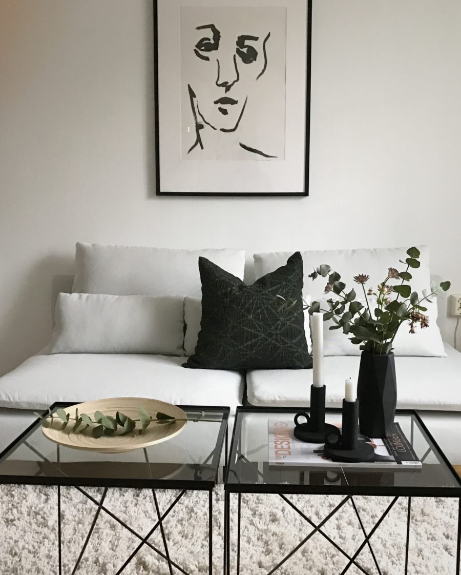 Homestyling vit soffa ikea