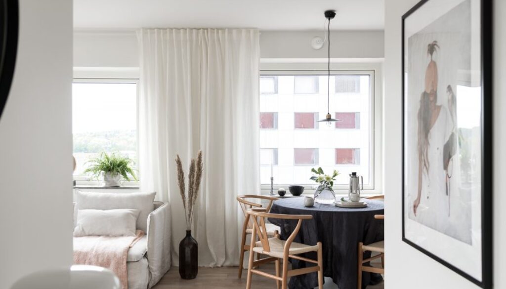 Homestyling Göteborg - Studio In - Inreda Nyproduktion - Inredningshjälp - matplats - runtbord